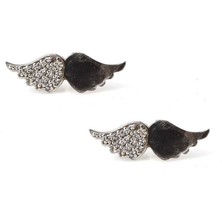 Nusret Takı 925 Ayar Gümüş Melek Kanadı Model Küpe