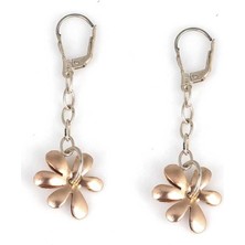 Nusret Takı 925 Ayar Gümüş Çiçekli Sallantılı Küpe