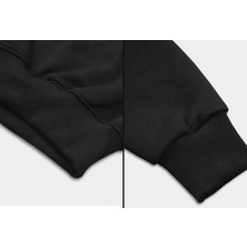 Ferrari Logo Siyah Fermuarlı Kapşonlu Sweatshirt