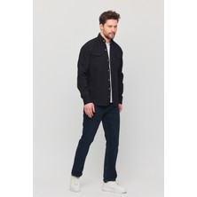 YXC Trend Maker Erkek Mint Slim Fit Dar Kalıp Pamuklu Kot Gömlek