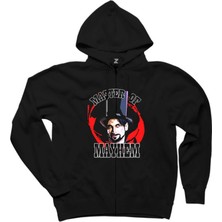 Master Of Mayhem Julian Slink Siyah Fermuarlı Kapşonlu Sweatshirt