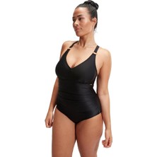 Speedo v-neck one piece yüzücü mayosu - 8-0037040001