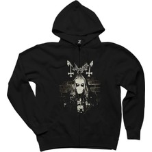 Mayhem Per Yngve Ohlin Siyah Fermuarlı Kapşonlu Sweatshirt