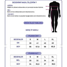 %100 Pamuk Heart Desen Kadın Ip Askı Yaka ve Paça Dantelli Kalp Baskılı Pijama Takımı