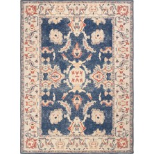 Cool Halı Private Krem Eskitme Vintage Yolluk Etnik Desenli Otantik Şönil Yıkanabilir Salon Halısı