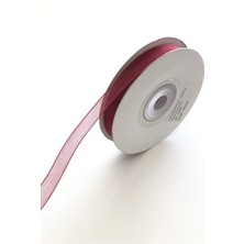Bordo Renk Organze Kurdele 1 cm
