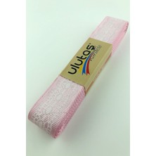 Ulutaş Pembe Dantel Baskılı Grogren Kurdele 2,5 cm