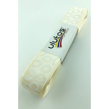 Ulutaş Krem Oval Baskı Saten Kurdele 2,5 cm