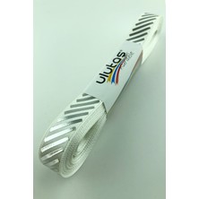 Ulutaş Gümüş Çapraz Varak Baskılı Saten Kurdele 1,5 cm