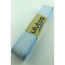 Bebe Mavi Dantel Baskılı Grogren Kurdele 2,5 cm