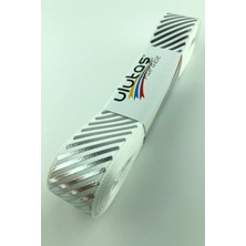 Ulutaş Çizgi Gümüş Varak Baskılı Saten Kurdele 2,5 cm