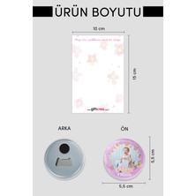 Giftcrea Yeni Doğan Kız Bebek Için Hoş Geldin Magnet – Yuvarlak Açacaklı Fotoğraf Baskılı