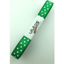 Ulutaş Yeşil Puantiyeli Grogren Kurdele 1.5 cm