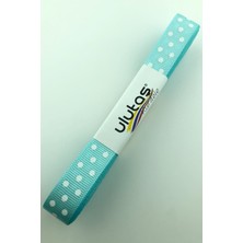 Ulutaş Koyu Su Yeşili Puantiyeli Grogren Kurdele 1.5 cm