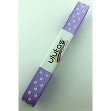 Ulutaş Lila Puantiyeli Grogren Kurdele 1.5 cm