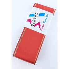 Ulutaş Kırmızı Gold Simli Saten Kurdele 6 cm 10 mt