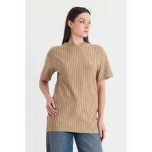 Rays Vizon Çizgili Oversize Tişört 4447A