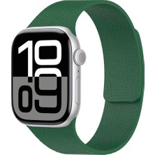 AktarMobile Apple Watch 10 / 11 46 mm Uyumlu Magnetik Silikon Kordon Deri Görünümlü Mıknatıslı Kayış