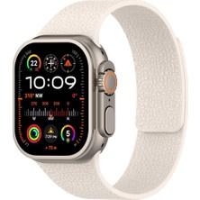 AktarMobile Apple Watch Ultra / Ultra 2 49 mm Uyumlu Magnetik Silikon Kordon Deri Görünümlü Mıknatıslı Kayış