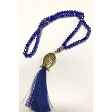 Hayalperest Boncuk Saks Mavi Kristal Boncuklu Tesbih 99 Lu