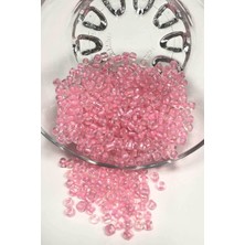 Hayalperest Boncuk Saydam Pembe Kum Boncuk Orta Boy 4 mm 50 gr