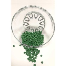 Hayalperest Boncuk Koyu Mint Yeşili Kum Boncuk Orta Boy 4 mm 50 gr