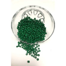 Hayalperest Boncuk Koyu Mat Yeşil Kum Boncuk Orta Boy 4 mm