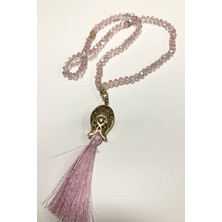Hayalperest Boncuk Açık Pembe Kristal Boncuklu Tesbih 99 Lu
