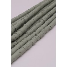 Hayalperest Boncuk Gri Fimo Hamur Boncuk 6mm