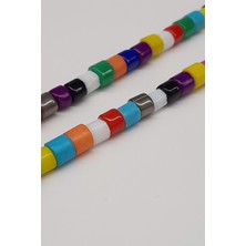 Hayalperest Boncuk Rengarenk Silindir Parlak Boncuk