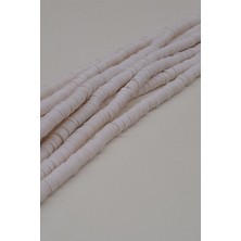 Hayalperest Boncuk Beyaz Fimo Hamur Boncuk 6mm