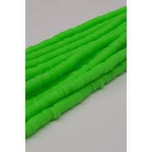 Hayalperest Boncuk Neon Yeşil Fimo Hamur Boncuk 6mm