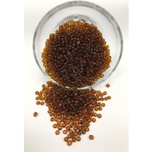 Hayalperest Boncuk Şeffaf Kahve Kum Boncuk 4 mm 50 gr