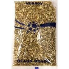 Hayalperest Boncuk Altın Sarısı Renk Burgulu Boru Boncuk 500 gr