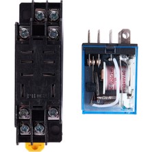 Tadibabas 2x LY2NJ HH62P-L JQX-13F 220V Ac Bobin Dpdt Röle 8 Pin, PTF08A Soketli (Yurt Dışından)