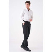 Workman® Flexbelt™ Kızaklı Iç Lastikli Siyah Erkek Pantolon: Gizli Esnek Bel Tasarımıyla Gün Boyu Konfor