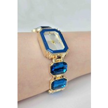 Swarovski Taşlı Kadın Kol Saati  Taşlı Saat Eşe Sevgiliye Hediye