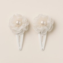 Inci Detaylı Beyaz Çıtçıtlı Toka