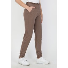 Bel Paça Lastikli Unisex Çocuk Düz Renk Eşofman Altı 0012-0011