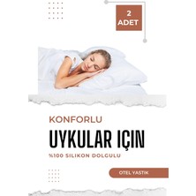 1600 Gram 50 x 70 Silikon Dolgulu Otel Konforunda Antialerjik Yıkanabilir ve Terletmeyen Yastık