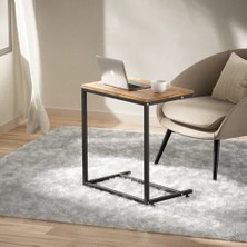 Metal Ayaklı Laptop Sehpası Kahvaltı Masası Çalışma Sehpası