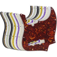 FuhaoshopC Beyaz 3 Katlı Yeni 4-Telli Caz Basçısı 10 Delik Çizik Koruma Plakası Pickguard Fd Caza Göre (Yurt Dışından)