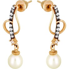 T51 Tuğrul Altın Altın Inci Küpe T007057