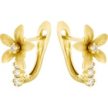 T51 Tuğrul Altın Altın Çiçek Küpe T063808