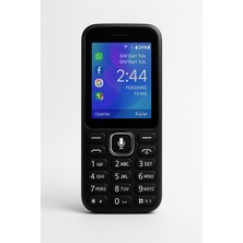 Tuşlu Cep Telefon,Siyah,Watsaplı, Facebook, Wi-Fi, Bluetooth, Kamera, Çift Sım, Fm Radyo