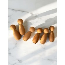 Kılıç Ahşap Cnc 6lı Ahşap Peg Bebek- Peg Bebek- Ahşap Peg Bebek