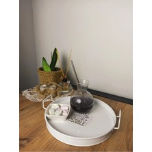Metal Sunum Tepsi 27 cm - Beyaz