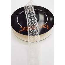 Hayalperest Boncuk Krem Dantel Kurdele 2,5 cm