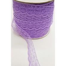 Hayalperest Boncuk Lila Dantel Kurdele 2,5 cm