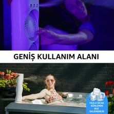 Robeve 2 Fanlı Vantilatör Buharlı Fan -Şarjlı, Kompakt,ayarlanabilir , Kumandalı , Soğutucu Fan ,buharlı Nemlendirici, Eşsiz Tasarım, Hız Seçenekleri , LED Aydınlatma,  Gece Lambası